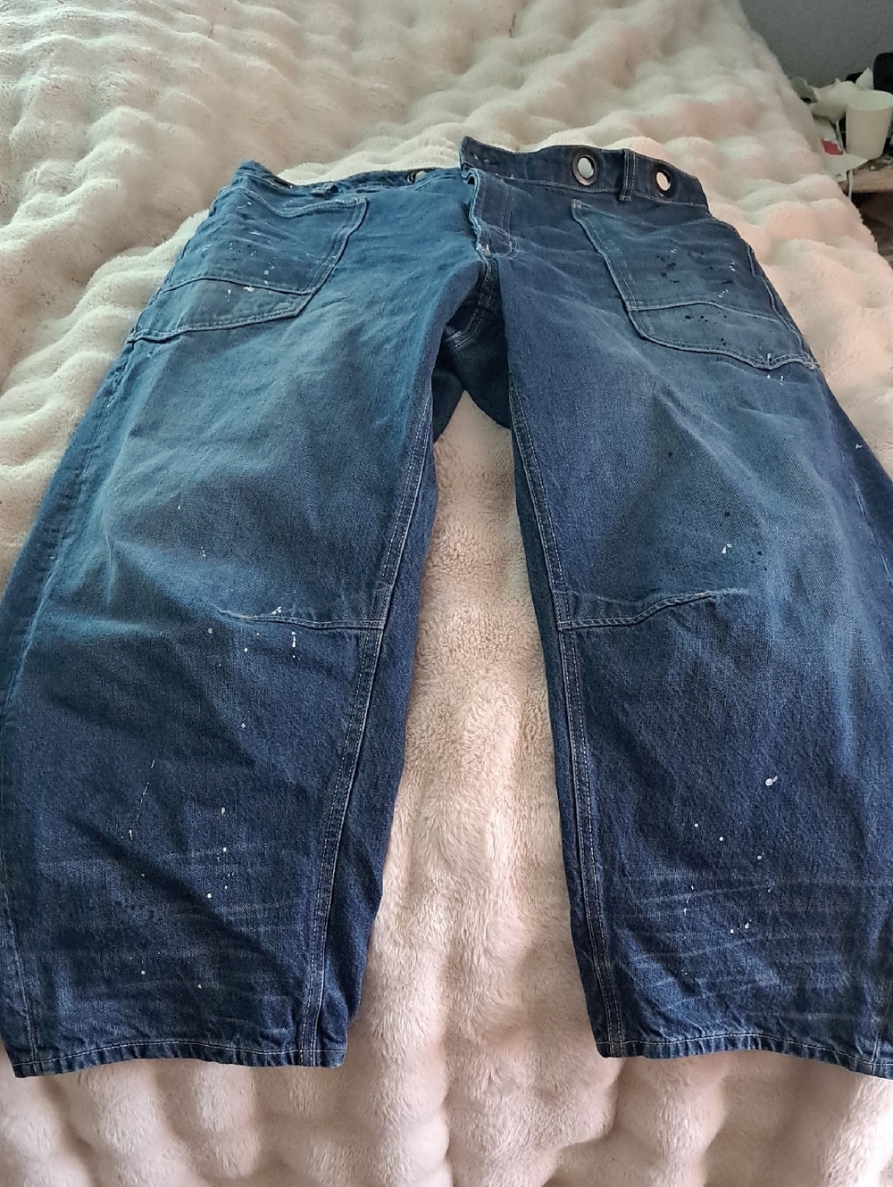 We The Free Dark Blue Moxie Low-Slung Denim with Grommet Detail Sz 33